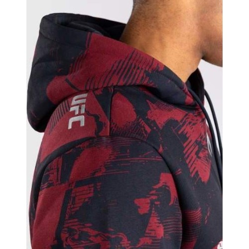 Men's UFC Zenith by Venum Burgundy Authentic Fight Week Pullover Hoodie