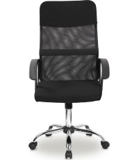 Fotel biurowy obrotowy oparcie siateczkowe czarny