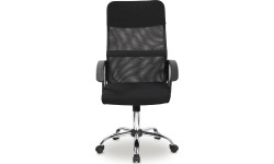 Fotel biurowy obrotowy oparcie siateczkowe czarny