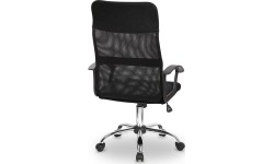 Fotel biurowy obrotowy oparcie siateczkowe czarny