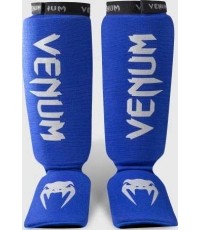 Venum Kontact Shinguards - Royal Blue/ Silver