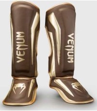 Venum Elite Shin Guards - Dark Brown