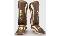 Venum Elite Shin Guards - Dark Brown