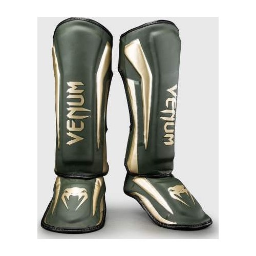 Venum Elite Shin Guards - Khaki