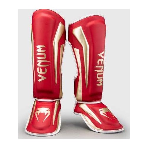 Venum Elite Shin Guards - Red