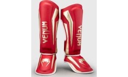 Venum Elite Shin Guards - Red
