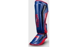 Venum Elite Shin Guards - Dark Blue/Red