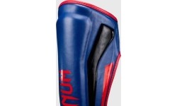 Venum Elite Shin Guards - Dark Blue/Red