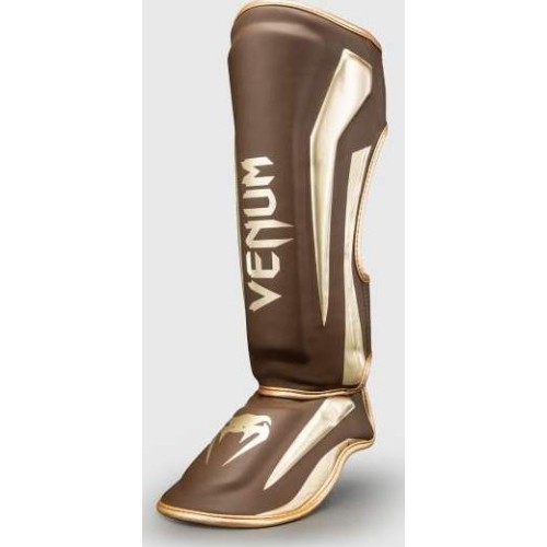 Venum Elite Shin Guards - Dark Brown