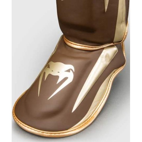 Venum Elite Shin Guards - Dark Brown
