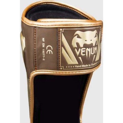 Venum Elite Shin Guards - Dark Brown
