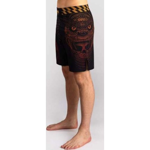 Venum Quetzal Fury Fightshorts - Black/Fury Red/ Tangerine