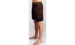 Venum Quetzal Fury Fightshorts - Black/Fury Red/ Tangerine