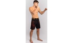 Venum Quetzal Fury Fightshorts - Black/Fury Red/ Tangerine