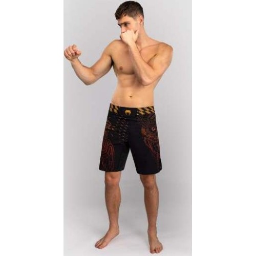 Venum Quetzal Fury Fightshorts - Black/Fury Red/ Tangerine