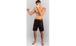 Venum Quetzal Fury Fightshorts - Black/Fury Red/ Tangerine
