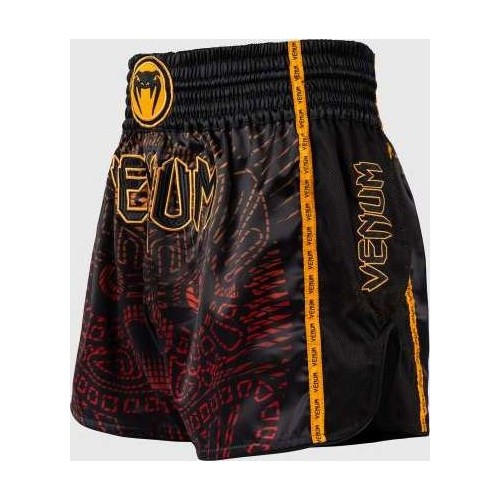 Venum Quetzal Fury Muay Thai shorts - Black/Fury Red/ Tangerine