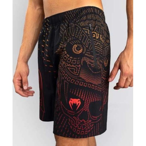 Venum Quetzal Fury Training Shorts - Black/Fury Red/ Tangerine