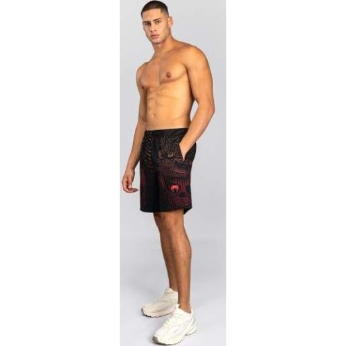 Venum Quetzal Fury Training Shorts - Black/Fury Red/ Tangerine