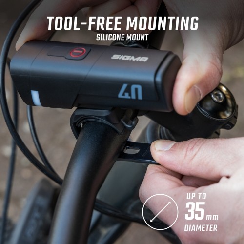 Priekinė lempa Sigma AURA 40 USB