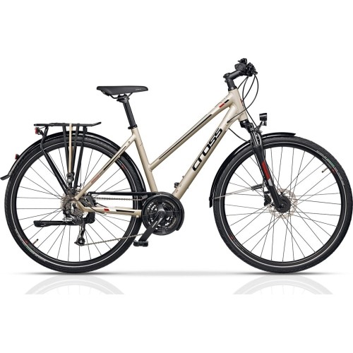 Rower miejski CROSS Travel Trek 28", rozmiar 17" (44cm), szampański