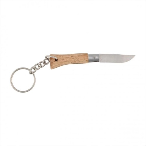 Scyzoryk Opinel No.2 z bukową rękojeścią i kółkiem na klucze