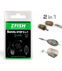 ZFISH koraliki stopujące z krętlikiem 2in1
