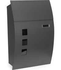 Skrzynka na listy pocztowa ścienna stal galwanizowana antracyt ModernHome