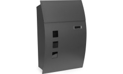 Skrzynka na listy pocztowa ścienna stal galwanizowana antracyt ModernHome