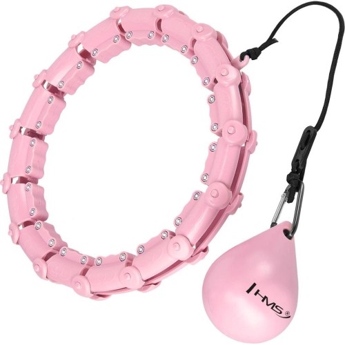 HHW11 PLUS SIZE HULA HOOP LIGHT PINK WITH WEIGHT HMS