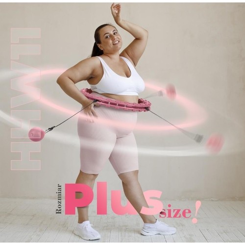 HHW11 PLUS SIZE HULA HOOP LIGHT PINK WITH WEIGHT HMS