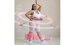 HHW11 PLUS SIZE HULA HOOP LIGHT PINK WITH WEIGHT HMS