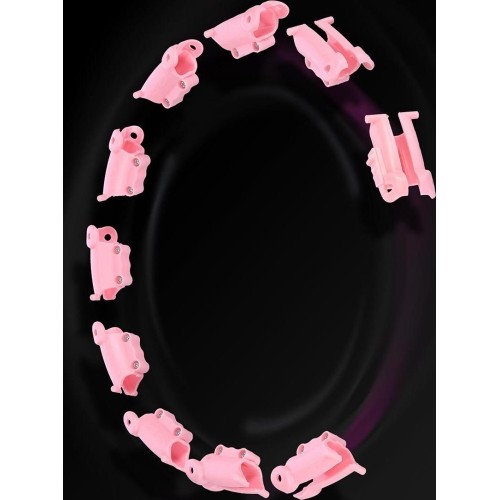 HHW11 PLUS SIZE HULA HOOP LIGHT PINK WITH WEIGHT HMS