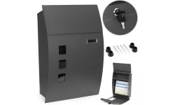 Skrzynka na listy pocztowa ścienna stal galwanizowana antracyt ModernHome