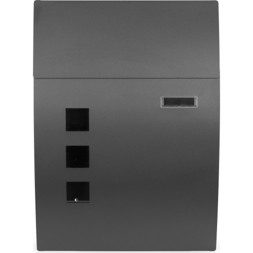 Skrzynka na listy pocztowa ścienna stal galwanizowana antracyt ModernHome