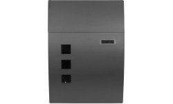 Skrzynka na listy pocztowa ścienna stal galwanizowana antracyt ModernHome