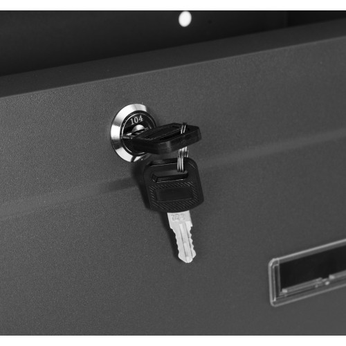 Skrzynka na listy pocztowa ścienna stal galwanizowana antracyt ModernHome