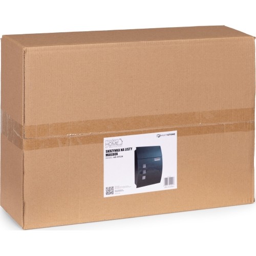 Skrzynka na listy pocztowa ścienna stal galwanizowana antracyt ModernHome