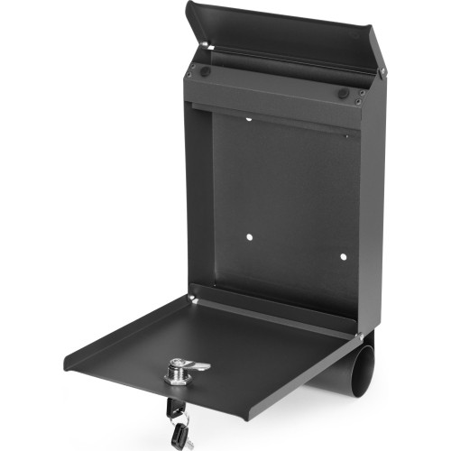 Skrzynka na listy z gazetownikiem pocztowa ścienna stal galwanizowana antracyt ModernHome