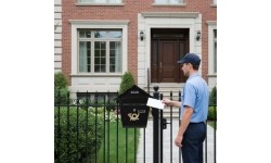 Skrzynka na listy pocztowa ścienna stal galwanizowana czarna ModernHome