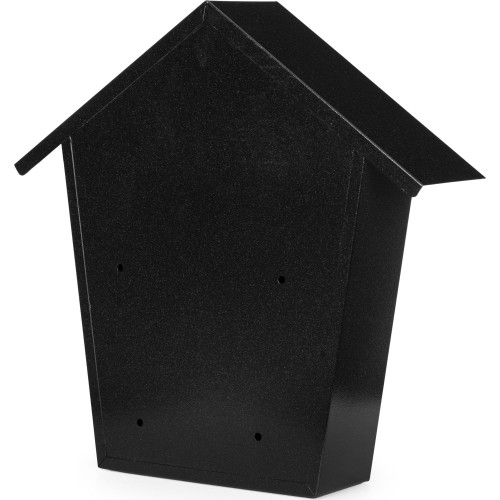 Skrzynka na listy pocztowa ścienna stal galwanizowana czarna ModernHome