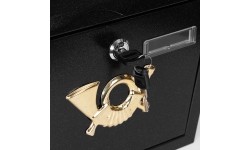 Skrzynka na listy pocztowa ścienna stal galwanizowana czarna ModernHome