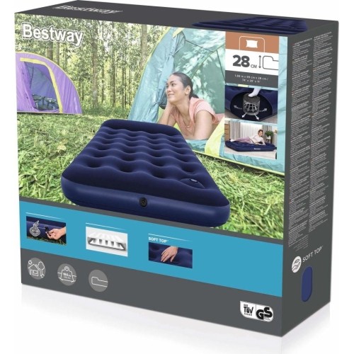 Velvet Mattress With Pump 188/99/28cm BESTWAY