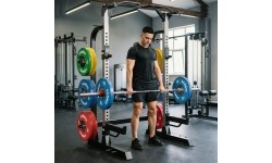 MULTIFUNCTIONAL HALF RACK POWER CAGE KLT5432 SEMI COMMERCIAL HMS