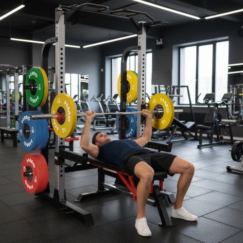 MULTIFUNCTIONAL HALF RACK POWER CAGE KLT5432 SEMI COMMERCIAL HMS