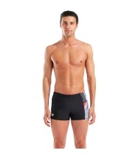 M Lit Logo Swim Short Black-Multi 100 - 550