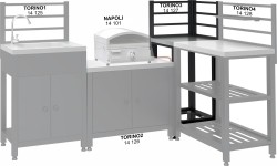 Moduł narożny TORINO 3 do kuchni zewnętrznej 47x47x123cm
