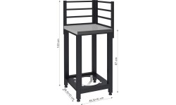 Moduł narożny TORINO 3 do kuchni zewnętrznej 47x47x123cm