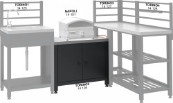 Modułowa szafka grillowa TORINO 2 do kuchni zewnętrznej 80x47x69cm