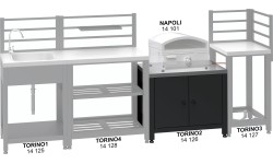 Modułowa szafka grillowa TORINO 2 do kuchni zewnętrznej 80x47x69cm